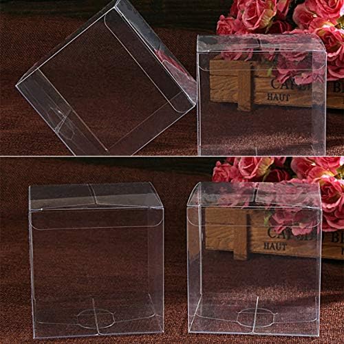UPKOCH 25kom 4x4x4cm prozirna plastična PVC kutija za pakovanje prozirna kutija bombona jabuka za poklon vjenčanje