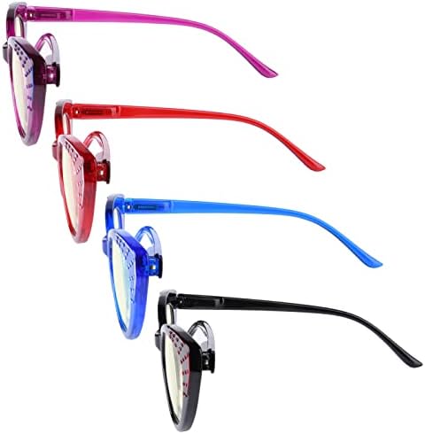 Eyekepper naočare za čitanje mačjih očiju sa 4 pakovanja plavo svjetlo koje blokira žene Čitačice +4,00