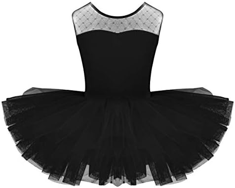 Chictry Girls 'kratki rukovi nazad Detaljni balet Tutu Leotard suknja Gymnastics Dance Outfit odjeća