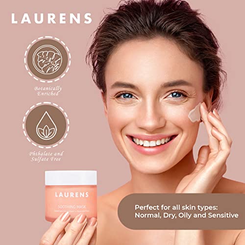 Umirujuća maska za njegu kože Laurens-Beauty maska za lice sa kompleksom gline, kamilica, ekstrakt cvijeta