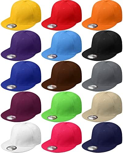 15 paket Snapback šeširi za muškarce Hip Hop šeširi čvrsti Bejzbol šeširi Podesiva Snapback kapa bejzbol kape sa ravnim obodom