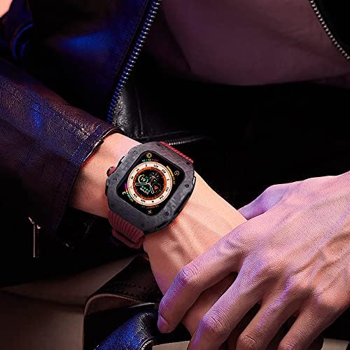 ZEDEVB luksuzni modifikacijski komplet za Apple Watch 8 ultra 49 mm futrola od gumenog remena za fluore za iWatch 8 7 6 5 4 SE 45mm 44mm