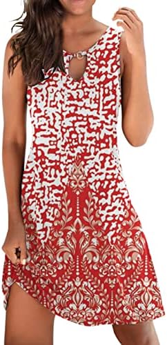 Haljine za žene 2023 elegantna Casual Mini haljina za žene ljetna labava haljina bez rukava cvjetni Print