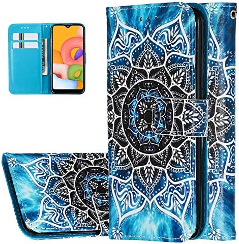 QIVSTARS Case iPhone 13 Mini Case Creative Style zaštitni poklopac Magnetic Kickstand novčanik futrola za telefon sa slotovima za kartice PU Koža Flip Cover Case za iPhone 13 Mini Blue Butterfly YB6