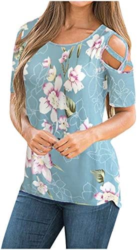 Ljetni trendi Casual Plus Size prozračni gradijent Retro kratki rukav kvadratni vrat majice za žene