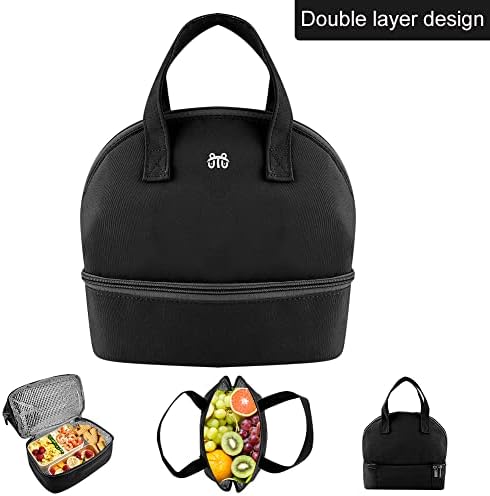 JIELISI izolaciona torba za ručak prenosiva torba za ručak za žene/muškarce / djecu dvoslojna torba za višekratnu