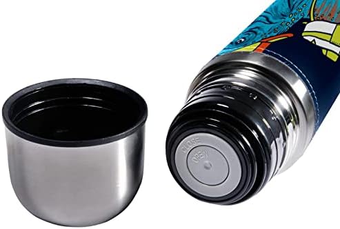 SDFSDFSD 17 oz Vakuum izolirane boce od nehrđajućeg čelika Sportska kavana Putna krigla Fuinu originalni kožni omotani BPA besplatni, dinosaur biciklistički uzorak