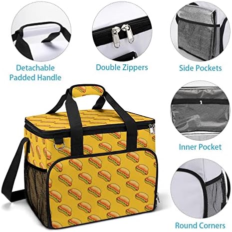 Izolovana Hot Dog torba za ručak za višekratnu upotrebu nepropusna Cooler tote kutija za hranu za planinarenje