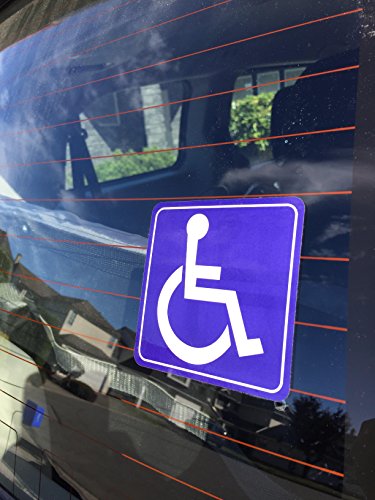 Vanjski / zatvoreni 3,5 x 3,5 hendikep s invaliditetom Simbol za invalidska kolica prozora naljepnice zabojke