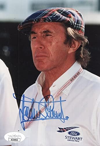 Jackie Stewart Ručna ruka potpisana 5x7 boja Foto Formula 1 Racing Legend JSA - AUTOGREME Extreme Sports