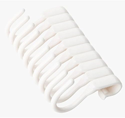 Bestomz s kuke s oblikovanim visećim ručicama Hunders Plastic bijeli paket od 10