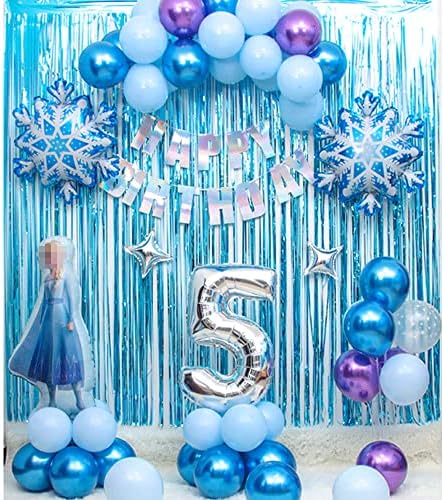 Boopati 3.2x6.5 ft plava metalik šljokica folija rub zavjese za dječake Rođendanska zabava Photo Backdrop
