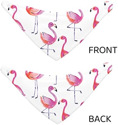 Pet Bandana Fancy-Cute-Flamingos-Akvarel Meka Štene Mačka Šal Periv Svakodnevno Maramica Veliki