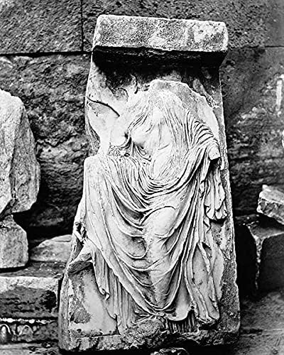 Bas-reljef drevni grčki hram Athena Nike 8x10 srebrni Halid Photo Print