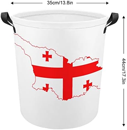 Zastava karta Georgia korpa za veš torba za veš kanta za pranje torba za skladištenje sklopiva visoka sa