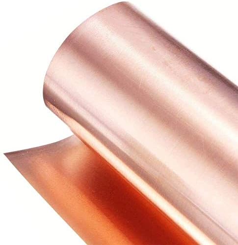 HaveFun metalna bakrena folija bakarni lim 99,9% bakar Cu folija od metalnog lima 0. 05x100x1000mm za zanatske Aerospace, 0.05 mm*100mm*1m mesing ploča