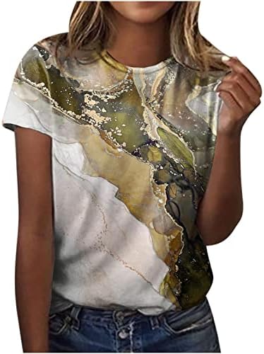 Vrhunska majica za dame jesen ljeto 2023 odjeća Y2K kratki rukav pamuk CrewNeck vrat čamca Grafički salon