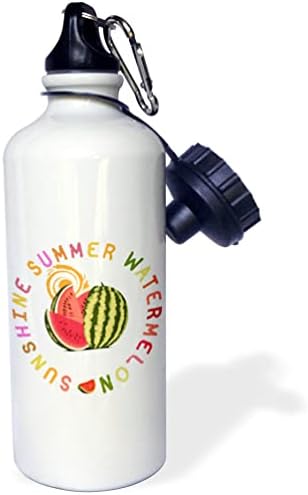 3drose sunce, ljeto, lubenica pozitivno ljeto i odmori. - boce za vodu