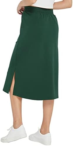 Ženska atletska struka Atletika bočna sitna suknja sa džepovima Sportska ležerna skromna maxi ravna suknja