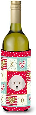 Caroline's blaga CK5193literk Cipar Pudlica Love Wine boce Hugger, Crvena, Bočica hladnije rukava Hugger