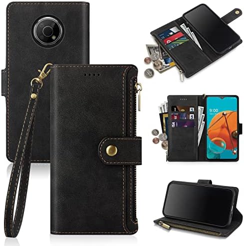 Antsturdy za Nokia G300 5G novčanik slučaj [RFID Blokiranje] [Zipper Poket] PU Koža Folio Flip zaštitni
