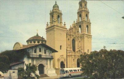 Misija Delores, California razglednica