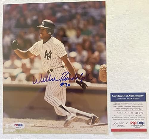 Willie Randolph potpisala je autografiju Vintage Glossy 8x10 Photo New York Yankees - PSA / DNK Ovjerena