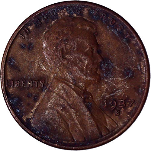 1937 s Lincoln pšenica cent 1c sajam