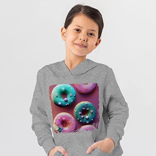Magic Print Kids 'spužva Fleece Hoodie - Grafička dječja kapuljača - Donut Hoodie za djecu