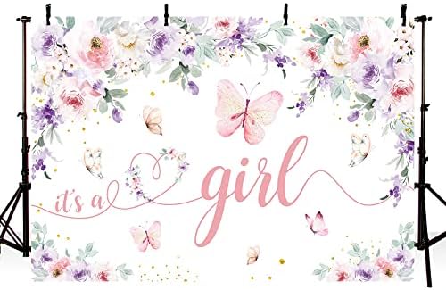 Ablin 10x7ft proljetni leptir backdrop za tuširanje za djevojke princeza ružičasta leptir cvjetna fotografska