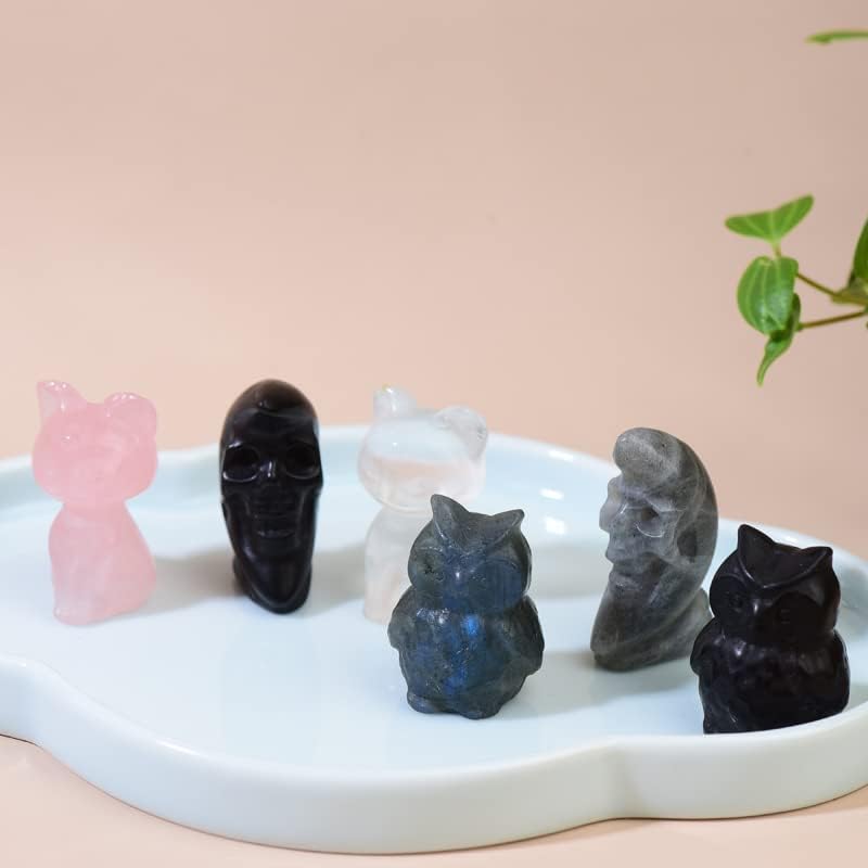 Wuyoushi Natural Clearc Crystal Kip Ruk Isklesani iscjeljivanje Kristal GEM Skulptura Kamena mačka Životivne