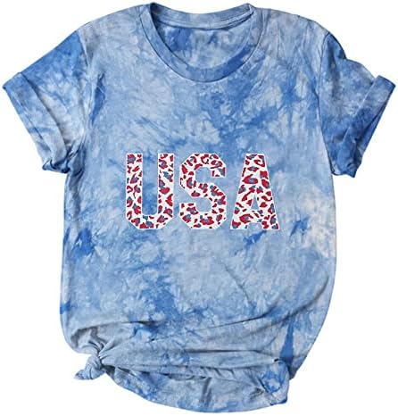 Sjedinjene Američke Države za žensku majicu za žene Ljetna majica kratkih rukava Američka ponosna majica
