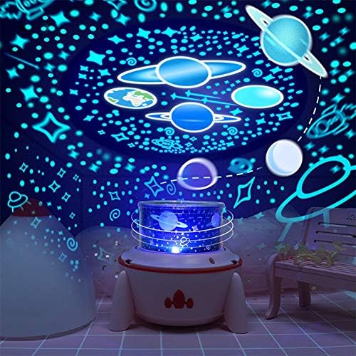 N / Prigušiv Planet Magic projektor Light spavaća soba Decor Star Universe noćno svjetlo LED šareni raketni rotacioni trepćući projektor poklon