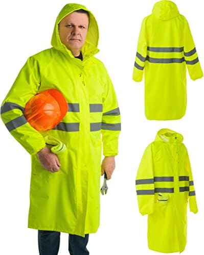 Reflektivna jakna za muškarce Visoka vidljivost - kišna jakna - vodootporan reflektirajući s kapuljačom
