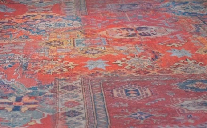 Tepih pamučna tkanina prodaje metar crveni šivaći materijal po dvorištu Kilim uzorak Vintage stil odličan