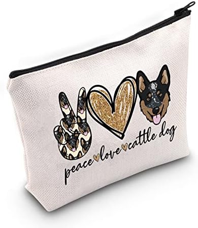 Levlo Cattle Dog Cosmetic Make up torbe Poklon za pse Lover Mir Love Cattle Dog Make up patentna vrećica za torbu za pse