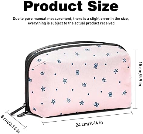 Vodootporne kozmetičke torbe, slatke krunske zvijezde ružičaste kozmetičke torbe, multifunkcionalne prijenosne vrećice za šminku, kozmetička torba za pohranu žena