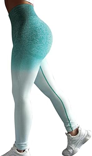 Zpervoba ženske scrounch guza podizajući gamaše gradijent boje visoki struk bešavne joge hlače vježbanje