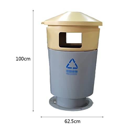 Sunesa Vanjska kanta za smeće cilindrično smeće može sa poklopcem, nehrđajući čelik Vanjska kamena kante