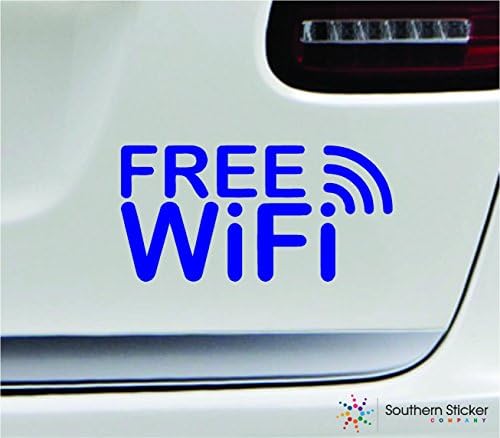 Besplatan WiFi Simbol 5.4x2.7 Plava internetska tehnologija Sjedinjene Američke Države Naljepnica u boji