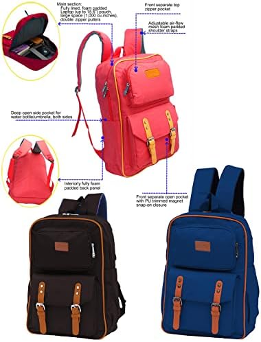 Hybrid Travel Backpack Ranppack Računarska torba stilski ruksak crveni 17 inčni