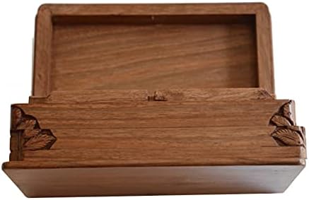 Elegantan ručni rad oraha Drvena kutija za nakit Keepsake Storage sa ručno izrezbarenim izuzetan dizajn