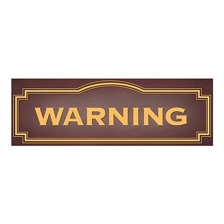 CGsignLab | Upozorenje -Classic Brown prozor Cling | 36 x12