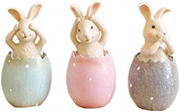 Minesign Resin Bunny Dekoracije Proljeće Uskršnji dekor Figurine Pribor za tablice za zabavu Kućni odmor