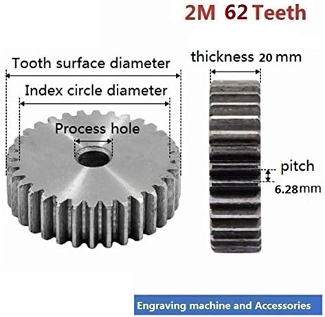 TMP1105 2m 62 zupčani zupčanici 1kom 45 Broj Čelični cilindrični zupčanici precizni zupčanici
