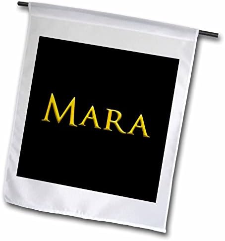 3drose Mara cool ime za djevojčice u SAD-u. Poklon žute na crnom šarmu-zastave