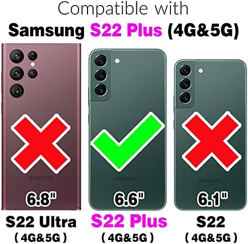 Kompatibilno sa Samsung Galaxy S22 Plus 5G futrolom za novčanik Crossbody stalak za naramenicu multifunkcionalni