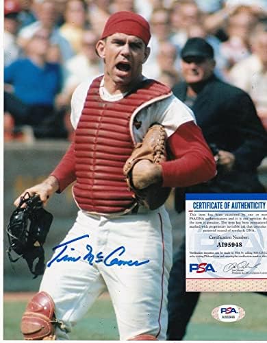Tim McCarver st. Louis Cardinals PSA ovjereni akcija potpisan 8x10 - autogramirane MLB fotografije