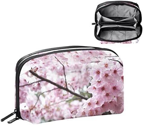 Japanska toaletna torba za cvijeće trešnje za žene, vodootporna kožna toaletna torbica, putna kozmetička