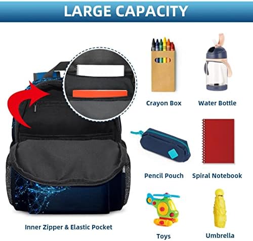 VBFOFBV ruksak za laptop, elegantan putni ruksak casual pad paketi torba za muškarce, moderno plavi umjetnički